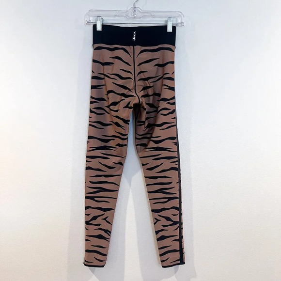Ultracor Brown Animal Print Zebra High Waist Compression Cycling Leggings Large - Picture 6 of 7